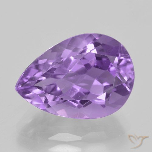 5.28ct Natural Violeta púrpura medio Amatista, En forma de pera, VVS