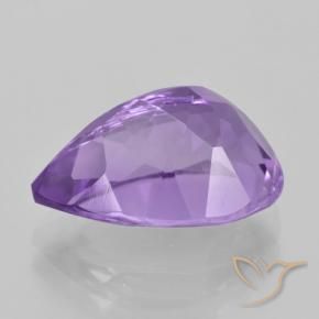Amatista Violeta púrpura medio natural de 5.28 ct, En forma de pera, VVS