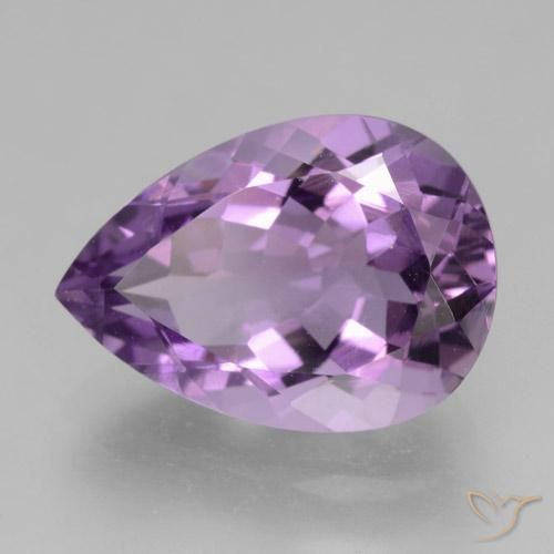 Amatista Violeta púrpura natural de 4.77 ct, En forma de pera, VVS