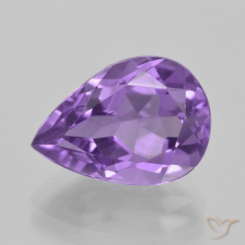 5.03ct Natural Violeta púrpura Amatista, En forma de pera, VVS