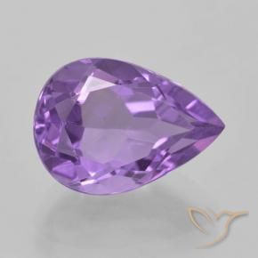 Amatista Violeta púrpura natural de 5.03 ct, En forma de pera, VVS