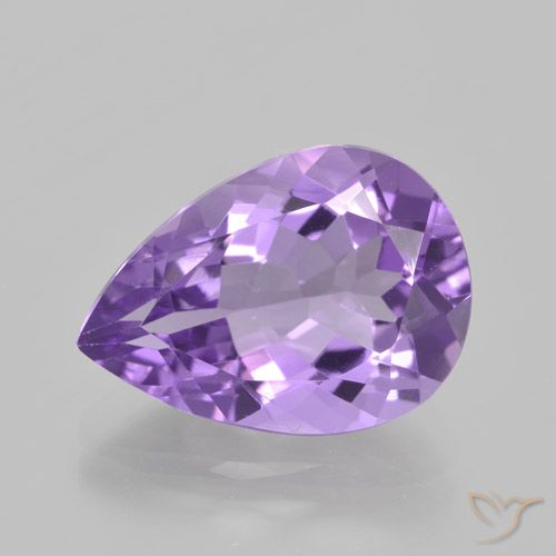 4.48ct Natural Violeta medio Amatista, En forma de pera, VVS