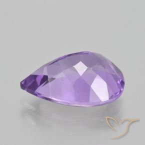 Amatista Violeta medio natural de 4.48 ct, En forma de pera, VVS