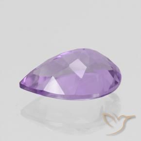 Amatista Violeta medio natural de 4.59 ct, En forma de pera, VVS