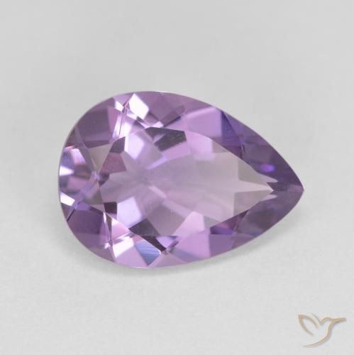 4.35ct Natural Violeta medio Amatista, En forma de pera, VVS