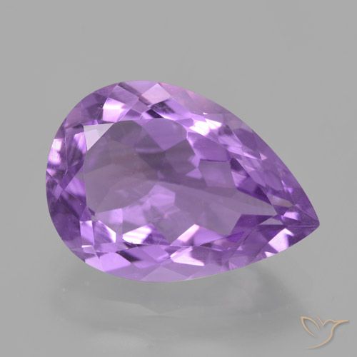 4.43ct Natural Violeta medio Amatista, En forma de pera, VVS-VS