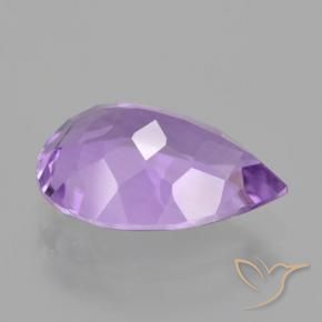 Amatista Violeta medio natural de 4.43 ct, En forma de pera, VVS-VS