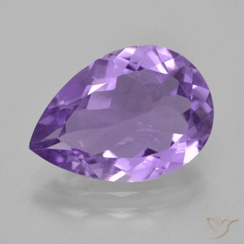 3.92ct Natural Violeta medio Amatista, En forma de pera, VVS-VS