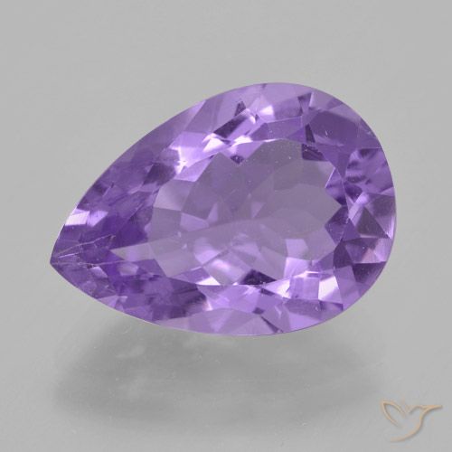4.49ct Natural Violeta medio Amatista, En forma de pera, VVS-VS