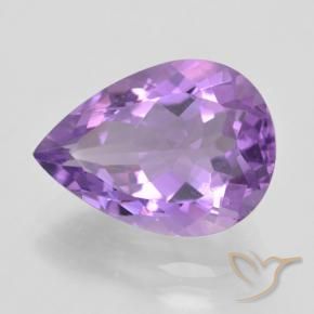 Amatista Violeta púrpura natural de 4.59 ct, En forma de pera, VVS