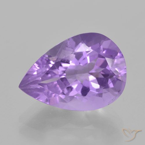 4.93ct Natural Violeta medio Amatista, En forma de pera, VVS