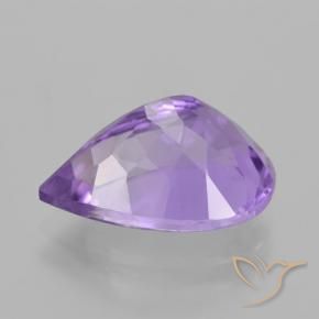 Amatista Violeta medio natural de 4.93 ct, En forma de pera, VVS