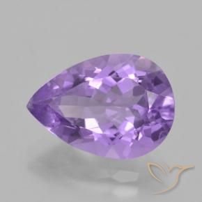 Amatista Violeta medio natural de 4.66 ct, En forma de pera, VVS