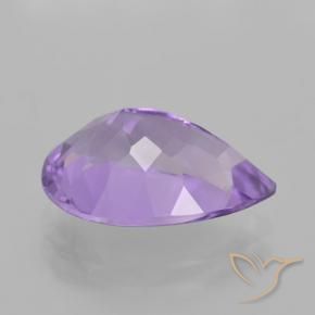 Amatista Violeta medio natural de 4.66 ct, En forma de pera, VVS