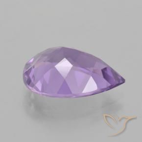 Amatista Violeta medio natural de 4.34 ct, En forma de pera, VVS