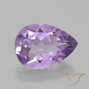 Amatista Violeta iris intenso natural de 4.42 ct, En forma de pera, VVS