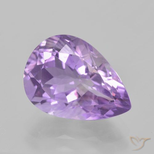 5.01ct Natural Violeta medio Amatista, En forma de pera, VVS