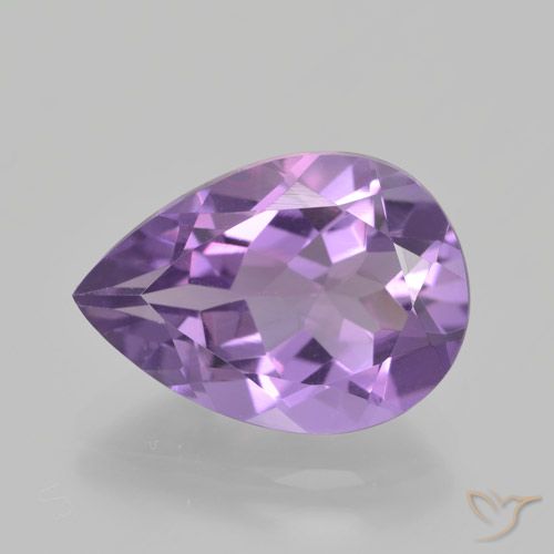 4.56ct Natural Violeta medio Amatista, En forma de pera, VVS-VS