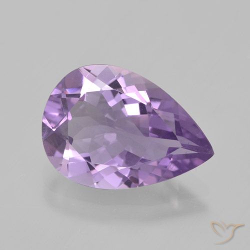 3.76ct Natural Rosado violeta medio Amatista, En forma de pera, VVS-VS