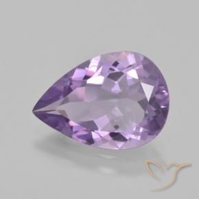 Amatista Rosado violeta medio natural de 3.76 ct, En forma de pera, VVS-VS