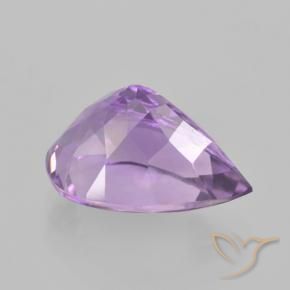 Amatista Violeta iris rosáceo natural de 5.25 ct, En forma de pera, VVS-VS