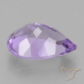 Amatista Violeta medio natural de 4.59 ct, En forma de pera, VVS