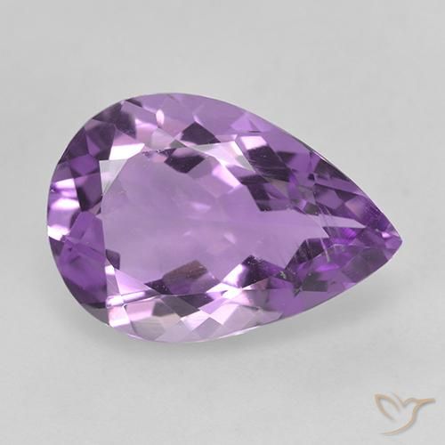 4.09ct Natural Violeta medio Amatista, En forma de pera, VVS-VS