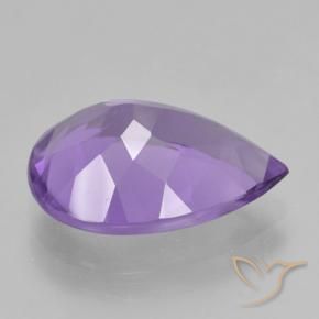Amatista Violeta iris intenso natural de 4.20 ct, En forma de pera, VVS