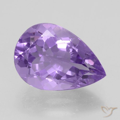 4.30ct Natural Violeta medio Amatista, En forma de pera, VVS