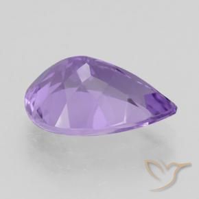 Amatista Violeta medio natural de 4.30 ct, En forma de pera, VVS