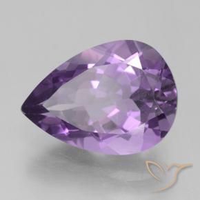 Amatista Violeta púrpura intenso natural de 4.63 ct, En forma de pera, VVS