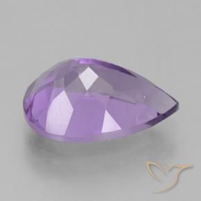 Amatista Violeta púrpura intenso natural de 4.63 ct, En forma de pera, VVS