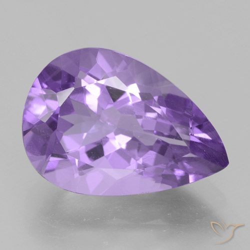 4.39ct Natural Violeta medio Amatista, En forma de pera, VVS