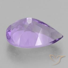 Amatista Violeta medio natural de 4.39 ct, En forma de pera, VVS