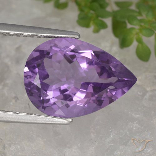 4.67ct Natural Violeta púrpura intenso Amatista, En forma de pera, VVS