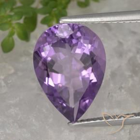 Amatista Violeta púrpura intenso natural de 4.67 ct, En forma de pera, VVS