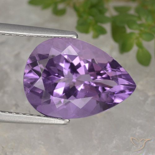 4.69ct Natural Violeta púrpura Amatista, En forma de pera, VVS