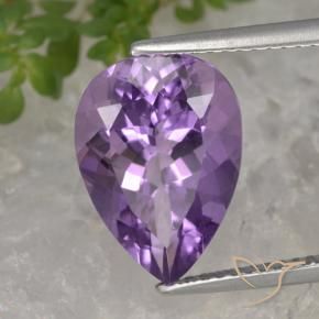 Amatista Violeta púrpura natural de 4.69 ct, En forma de pera, VVS