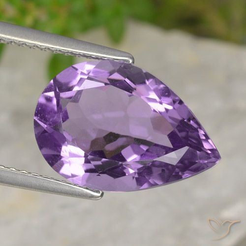 4.23ct Natural Violeta medio Amatista, En forma de pera, VVS