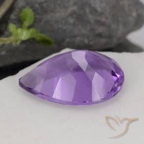 Amatista Violeta medio natural de 4.51 ct, En forma de pera, VVS