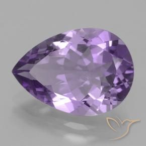 Amatista Violeta claro natural de 4.41 ct, En forma de pera, VVS