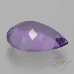 Amatista Violeta claro natural de 4.41 ct, En forma de pera, VVS