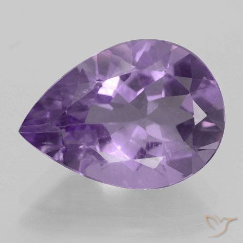 4.22ct Natural Violeta berenjena Amatista, En forma de pera, VVS