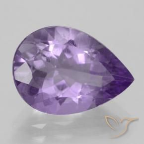 Amatista Violeta berenjena natural de 4.22 ct, En forma de pera, VVS