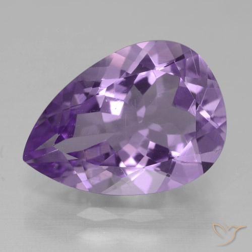 4.05ct Natural Violeta oscuro Amatista, En forma de pera, VVS