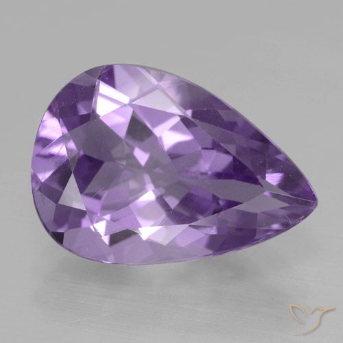 3.88ct Natural Violeta oscuro Amatista, En forma de pera, VVS