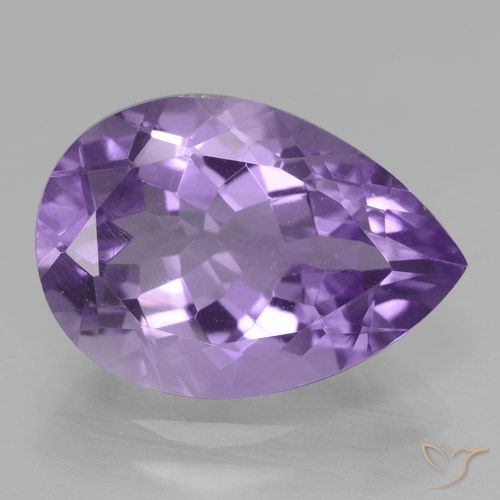 4.64ct Natural Violeta medio Amatista, En forma de pera, VVS