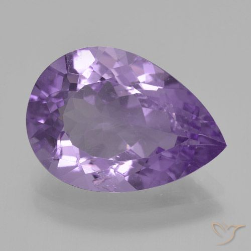 4.43ct Natural Violeta medio Amatista, En forma de pera, VVS