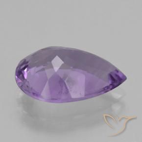 Amatista Violeta medio natural de 4.43 ct, En forma de pera, VVS