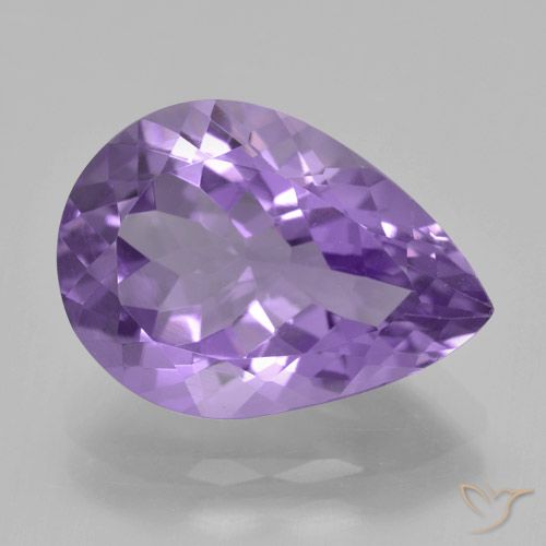 4.79ct Natural Violeta medio Amatista, En forma de pera, VVS